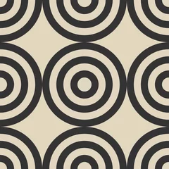 Cercles muraux Beige Modèle sans couture minimaliste à la mode avec composition géométrique créative abstraite