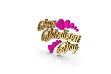 3d Happy valentines day