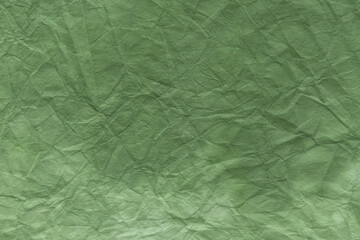 葉菜ような緑青色の揉絞染和紙