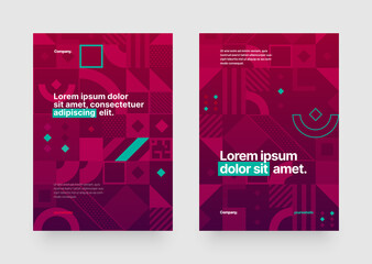 Poster layout design for tournament, invitation, awards or championship. Layout design template with geometric shapes. Championship in Qatar. Sports background trend 2022.