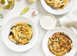 Roasted cabbage steaks