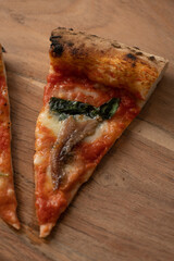 Pizza Margherita Tomato Mozzarella Basil Anchovy Crunchy Slice 