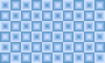 The background-pattern consists of squares of different sizes and shades. Alternating from dark to light and vice versa creates the illusion of bulge and deepening in a checkerboard pattern. 