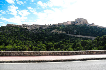 Fototapeta premium The Castillo Santa Barbara is a very touristy place in the city of Alicante in Spain
