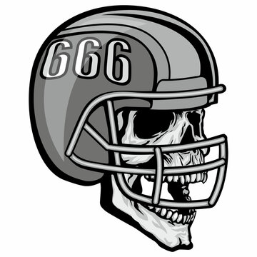 skull football helmet, grunge vintage design t shirts