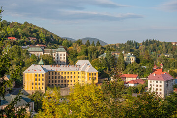 Fototapeta na wymiar Former Mining Academy. Buildings of the first technical university in the world founded in 1735 in Banska Stiavnica, Slovakia.