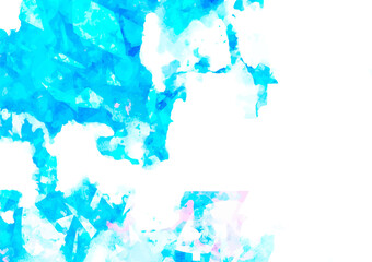 幻想的な水彩の水色テクスチャ背景
