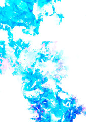 幻想的な水彩の水色テクスチャ背景
