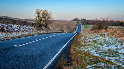 A68 near West Woodburn, on the Northumberland 250, a scenic road trip though Northumberland with many places of interest along the route