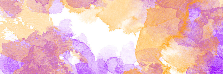 Obraz premium Vector watercolor art background with paper texture. Pastel color brushstrokes and splashes. Hand painted template for cards, flyer, poster, banner, and cover design. Paper for watercolor. Blank.