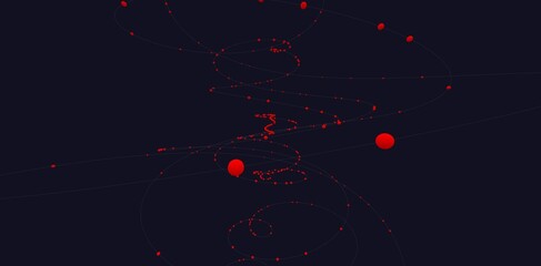 Prime numbers in 3D, math illustration