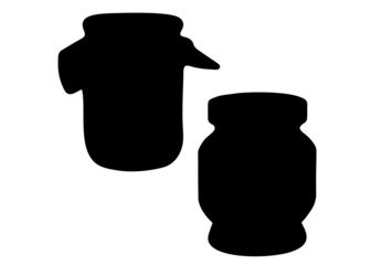 Jars for preservation. Vector image.