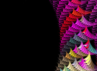 Black background with abstract fractal pattern