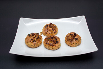 Cookies on a white plate