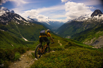 Backcountry mountain biking Alps