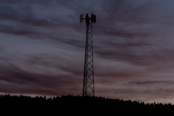 Naklejka premium Cell Phone Tower Sunrise