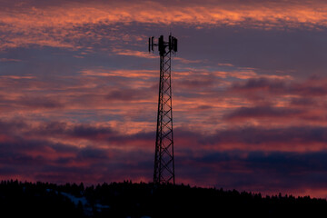 Cell Phone Tower Sunrise