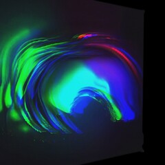 3D illustration of an abstract glitch background. RGB-shift effect. Cyberpunk concept. Colorful techno backdrop with aesthetics of style of 80's. Creative graphic design for poster, flyer and card.