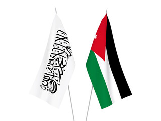 Taliban and Hashemite Kingdom of Jordan flags