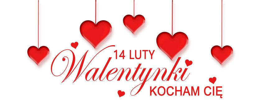 walentynki, kocham cię. plakat walentynkowy