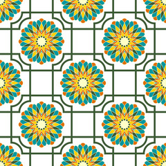 Seamless pattern with oriental ornament