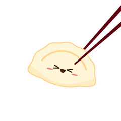 Gyoza character design. Gyoza is Chinese food.