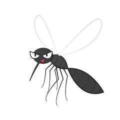 Mosquito cartoon. mosquito vector. wallpaper.  copy space.