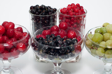 assorted frozen fruits from the freezer