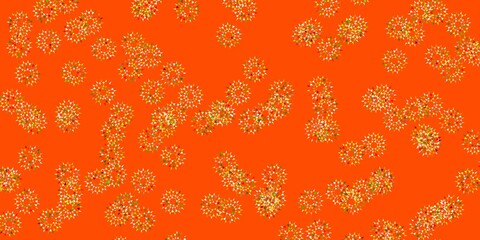 Light green, yellow vector natural layout with flowers.