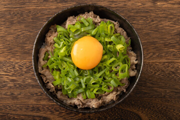 ねぎ玉牛丼