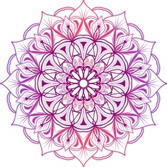 Fototapeta na wymiar Meditation Mandala On Islamic Circles Vintage Flowers Abstract Unique Pattern With Wedding Card Background Design png classic images