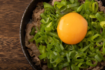 ねぎ玉牛丼