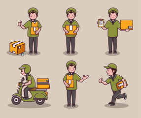 delivery man collection character