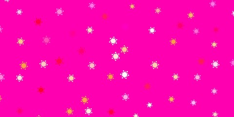 Light pink vector template with flu signs.