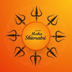 Festival greeting for maha shivratri card background