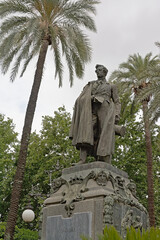 Statue of Seneca the younger by Amadeo Ruiz Olmos in Cordoba