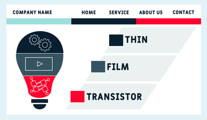 TFT - Thin Film Transistor acronym. business concept background.  vector illustration concept with keywords and icons. lettering illustration with icons for web banner, flyer, landing pag