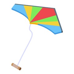 Kid kite icon isometric vector. Sky fly