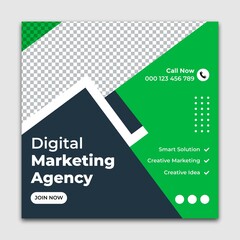 Digital marketing social media post and Instagram post template banner design,Creative Idea Digital Marketing Agency Template