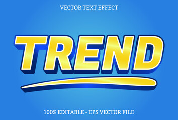 Obraz premium trend text effect on blue color background. design for templates.