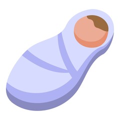 Newborn icon isometric vector. Baby child