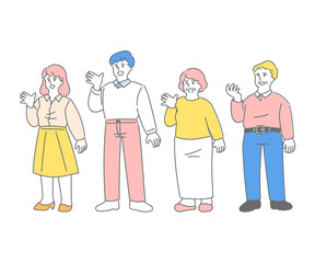 明るい家族のベーシックな立ち絵