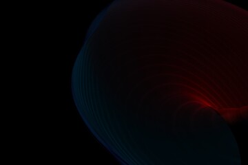 
Abstract illustration of the movement of waves from the center of warm colors cooling towards the ends of space points in an imaginary universe
