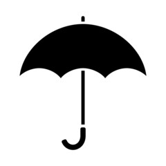 Umbrella icon. Open umbrella in glyph. Illustration for mobile apps, web. Water protection symbol