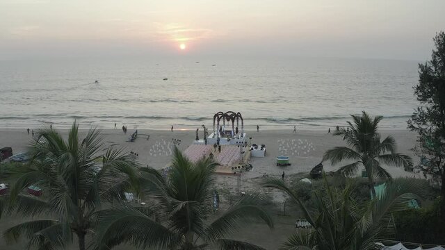 goa sunset on the beach