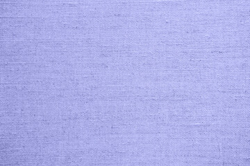 Color of the year 2022 very peri. Natural linen texture closeup. Trendy soft abstract background.