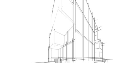 abstract sketch of a building