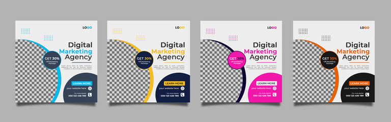Digital Marketing Social Media Post Template | Social Media Post Design for Digital Marketing Agency |Facebook Instagram post design	
