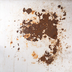 aged rusty white painted metal surface, cracked grunge corrosive surface, background texture for graphic designing