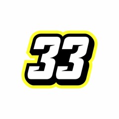 Racing number 33 logo design inspiration
